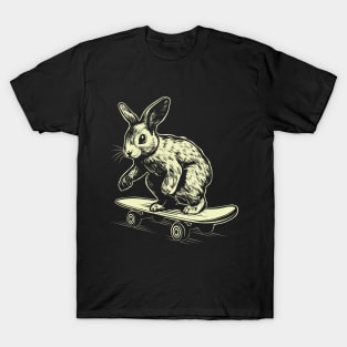 Rabbit Lover Bunny on Skateboard T-Shirt